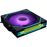 Lian Li UNI Fan SL-Infinity Wireless 120-Reverse Blade-Black-12RSLIN1W1B | 2.4 GHz Wireless Signal ARGB Fan Control, Double Infinity Mirror, Controller NOT Included &amp; Required