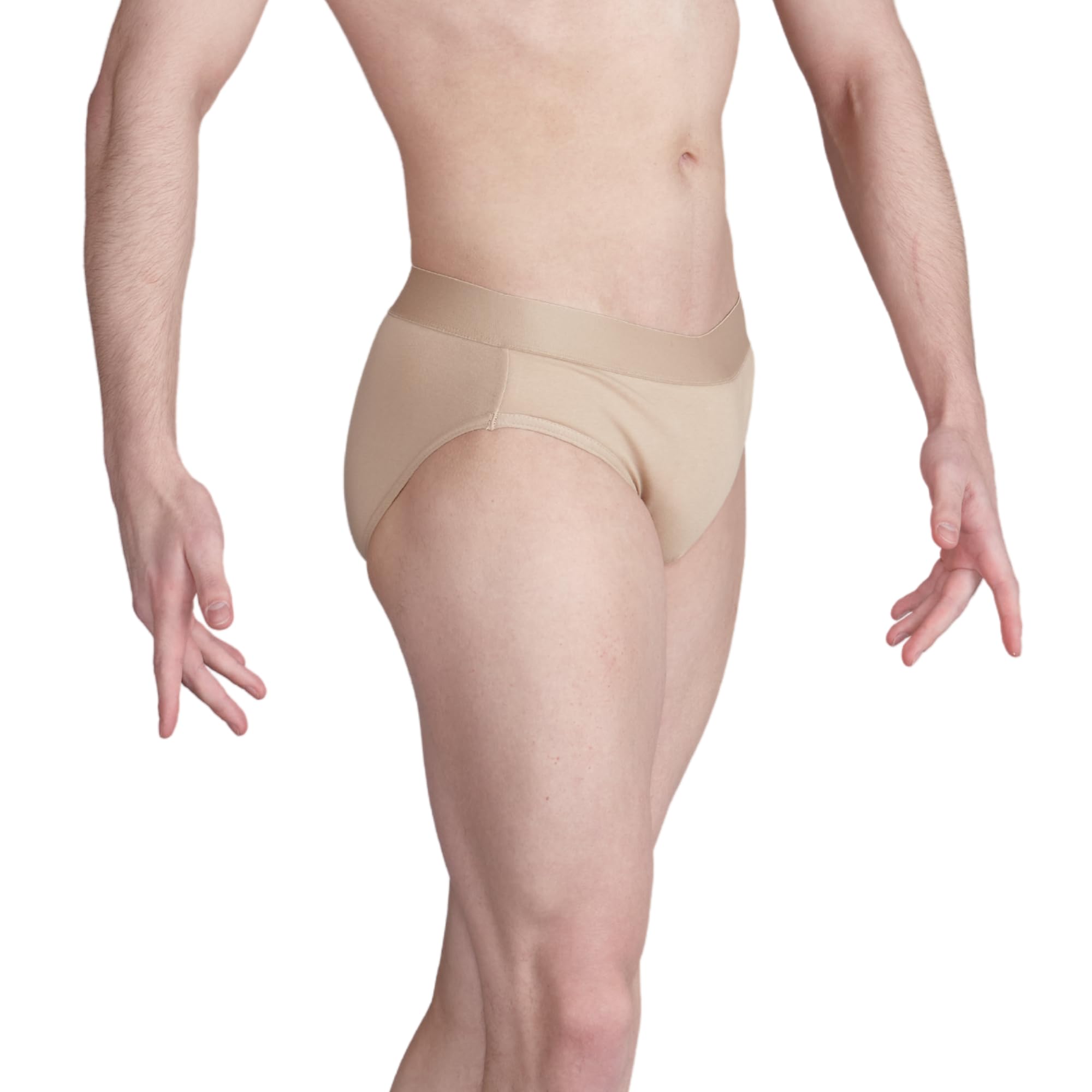 Full Seat Dance Belt for Boys Kids – Full Frontal padding Dance Brief - Nude - Age 9-11