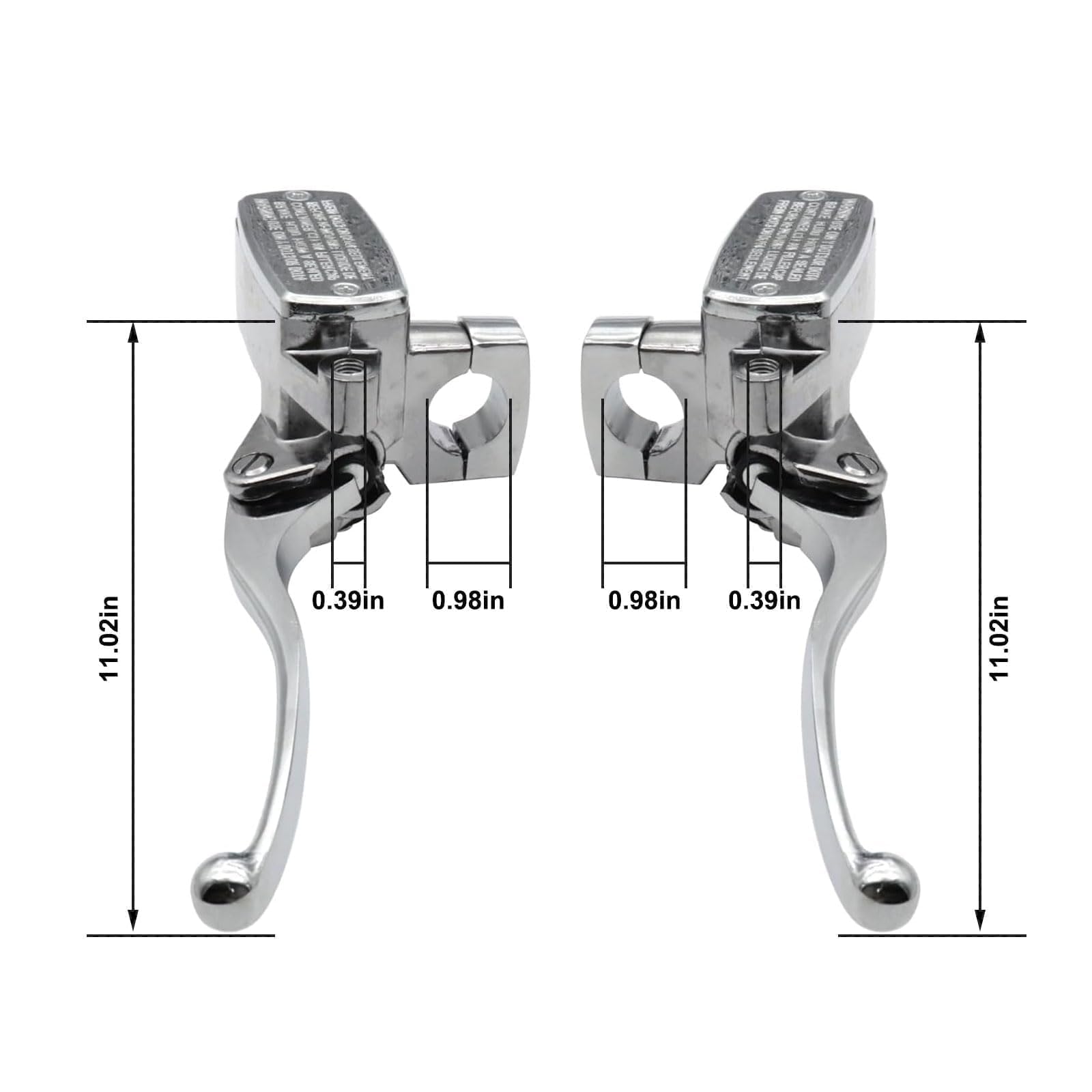 Condition photo showing New/Like New for gxarts 1 pair brake master cylinder set clutch chrome levers compatible with honda shadow vtx1800 co