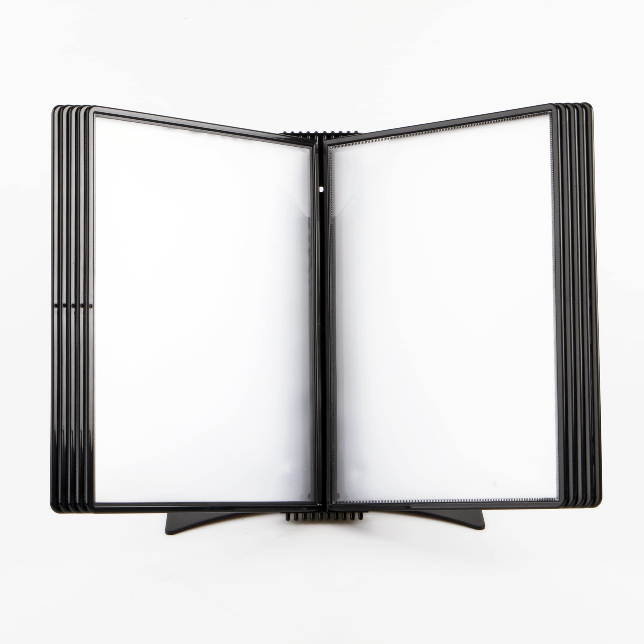 Pelltech A4 Office Desk Display Panel System with 10 Black Pockets