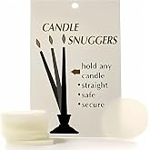 Biedermann &amp; Sons Foam Taper Candle Snuggers (White), 8 Piece Set, 1.5&rdquo; Flexible Reusable Inserts to Secure Tapers in Candle Holders