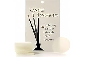 Biedermann & Sons 8-Piece Foam Taper Candle Snuggers, White, 1.5 Inch