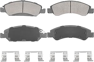 AEAGLE Front Semi-Metal Brake Pads Set for Chevy Silverado 1500, Suburban, Tahoe, for Cadillac Escalade, for GMC Sierra 1500, Savana 1500, Yukon, Yukon XL 1500, for Express 1500, Avalanche, 4PCS
