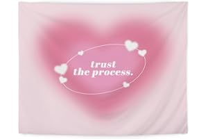 LUVADIAN Y2K Pink Aura Tapestry - y2k room decor，Aesthetic Pink Tapestry Wall Hanging for Teen Girls Room Dorm, Cute Room Decor Pink, Pink Wall Blanket Decor, 50x60 Inches