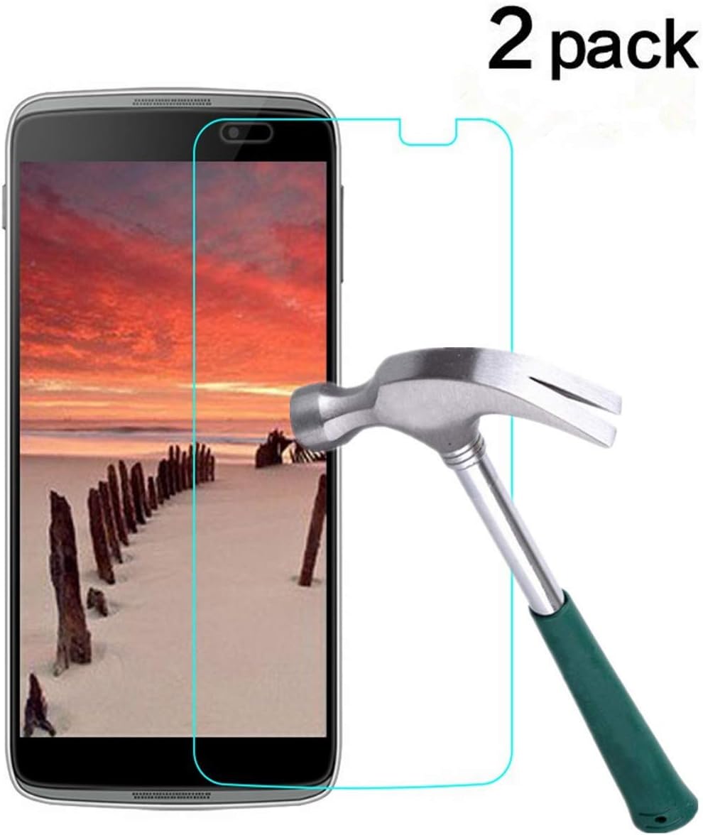 TANTEK [2-Pack] Screen Protector Compatible for Alcatel OneTouch Idol 3 (5.5 inch),Tempered Glass Film,Ultra Clear,Anti Scratch,Bubble Free,Case Friendly