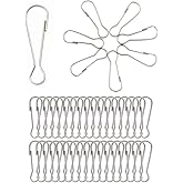 150pcs Stainless Steel Spring Clips Lanyard Snap Hooks for Name Tag Badges Key Ring Keychain Zipper DIY Crafts, 1 Inch（25mm Detachable for Wallets Lanyard ID Cards Pet Tags Shower Curtains