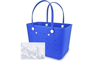 Addoklm Beach Bag, Rubber X Large Tote Bag for Waterproof, Washable and Durable Open Handbag for Boat Pool Sports Gym