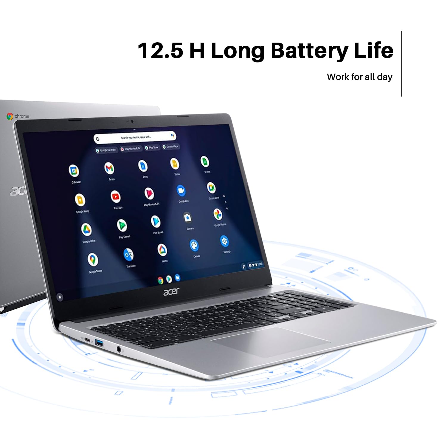 acer 2024 Chromebook 315 Laptop, 15.6