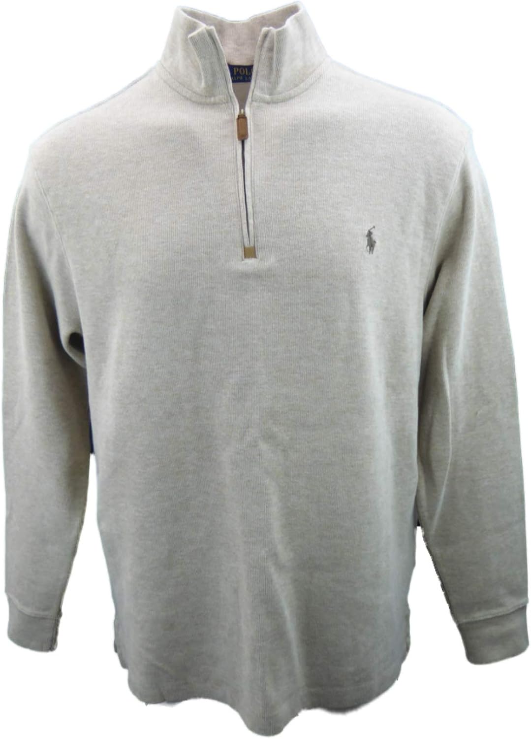 Polo Ralph Lauren Men's Big and Tall Estate Rib Half-Zip Pullover sweatshirt: Clothing