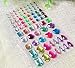 yueton 5 Sheets Colorful Assorted Self Adhesive Bling Rhinestone Craft Jewels Gem Diamond Sticker Embellishments