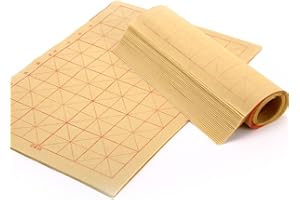 Teagas Chinese Calligraphy Brush Ink Writing Grid Sumi Paper/Xuan Paper/Rice Paper for Chinese Calligraphy Brush Writing Sumi Set