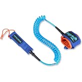 LINGVUM Coiled SUP Leash Premium Paddle Board Ankle Leashes Legrope Strap for Paddleboard, Surfboard, Longboard