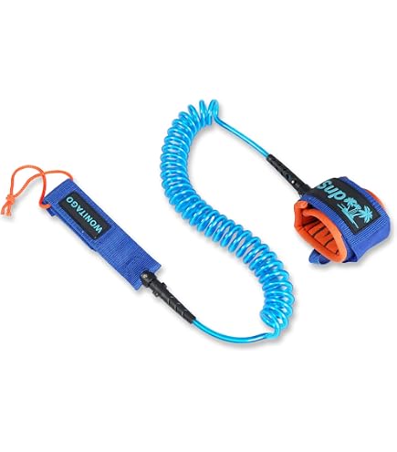 Leash Surf Paddle Board Coil TPU - Laisse De Sécurité Planche Surf SUP Shortboard 3m