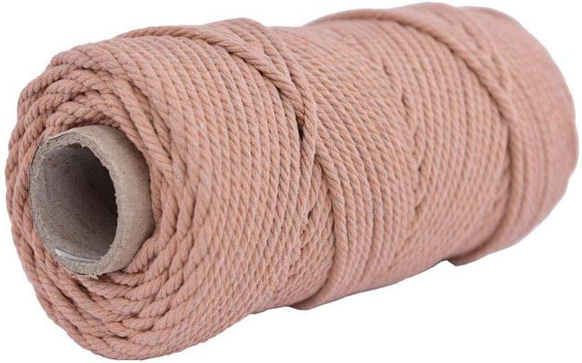4mm Macrame Cord,Macrame Rope,Brick Red Macrame Supplies,109 yd Macrame String,Yarn for Macrame,Macrame Yarn,Cotton Rope,Craft Cord,Twisted Rope