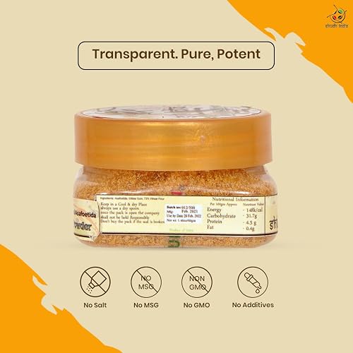 Shudh India Asafoetida (Hing) Powder - 100% Pure, Salt-Free Indian Spice, Natural Onion & Garlic Substitute