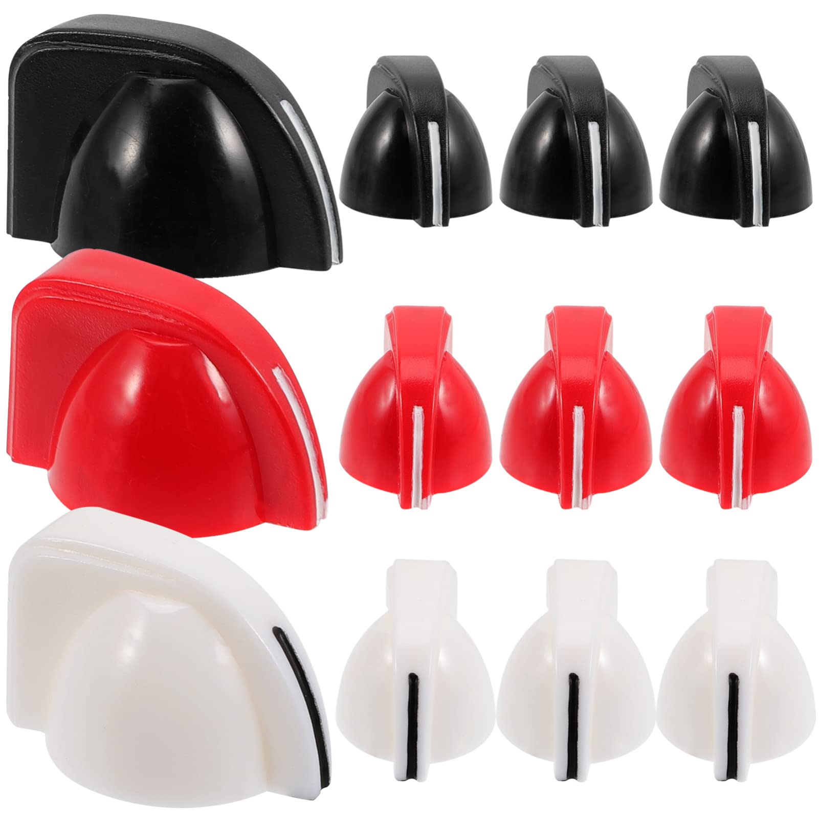Vaguelly 12pcs Vintage Raised Mini Knobs Small Size Guitar Bass Potentiometer Knobs Amplifier Knob Effect Pedals Knobs for Guitar Instrument Parts