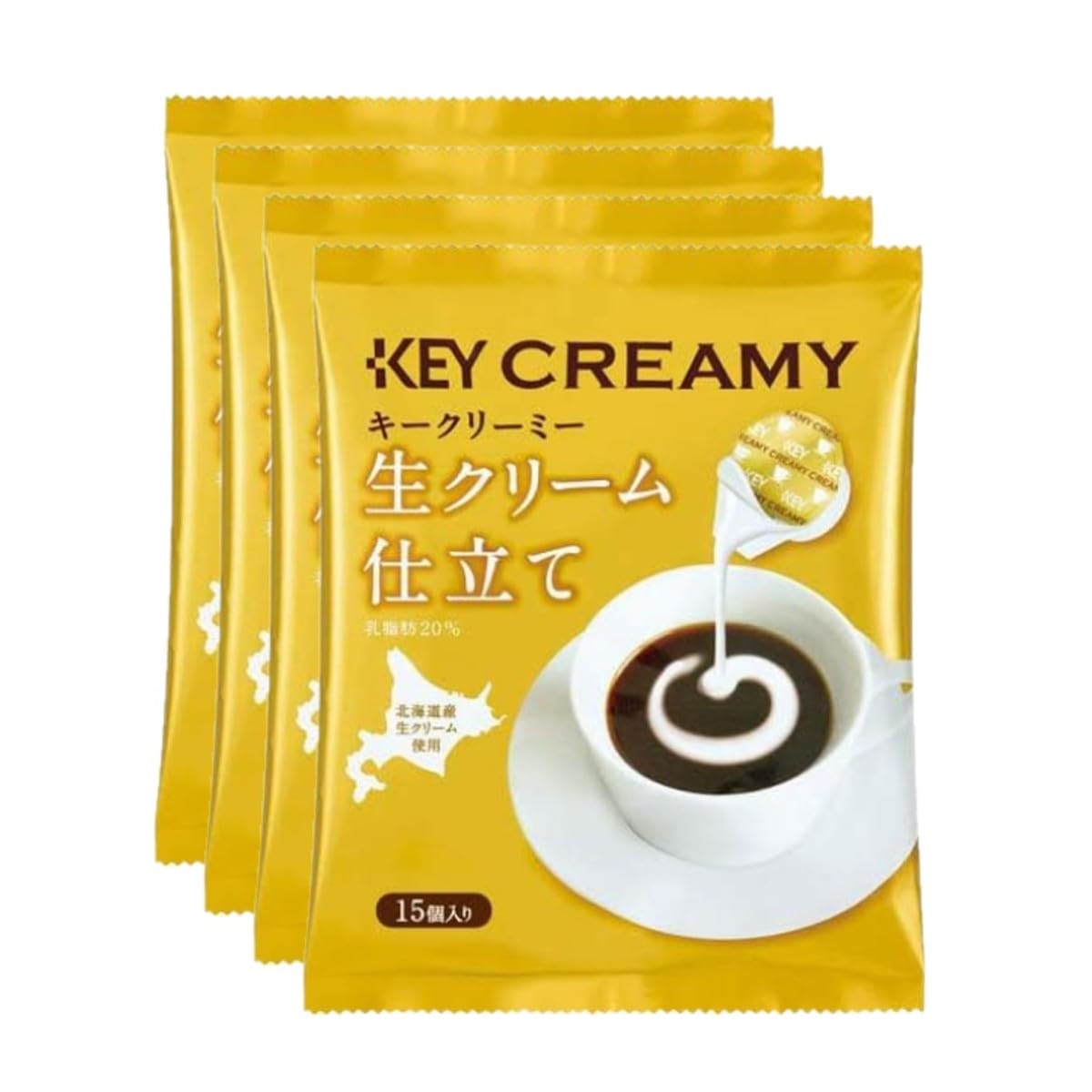 キーコーヒー クリーミーポーション生クリーム仕立て　１５個×４商品画像