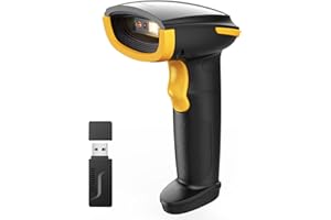 Inateck Bluetooth Barcode Scanner, 1D 2D QR Code Scanner Wireless with 2.4G, Bluetooth, and USB 3-in-1, 2600mAh Battery, Includes APP and SDK, Support Screen Scanning, BCST-23 Black