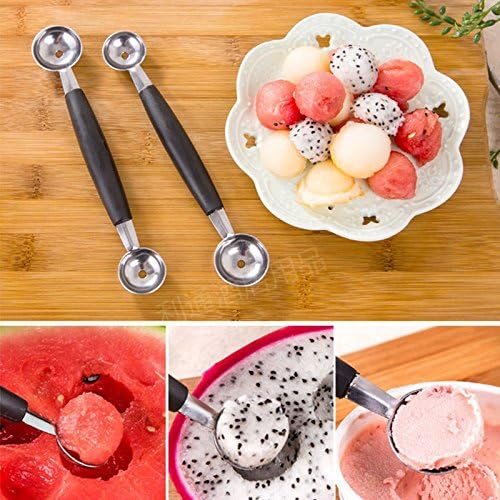 1 Pc Double-end Stainless Steel Melon Fruit Baller Scoop Practical Spoon Cooking Kitchen Tool for Women Cook Hot