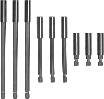 Marsred 9-tlg. Magnetische Bit-Verlängerungen - 5/10/15cm Für Akkuschrauber & Bohrmaschinen
