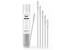 Mr. Pen- Large Eye Needles for Hand Sewing, 50 pcs, 5 Sizes, Silver, Embroidery Needles for Hand Sewing