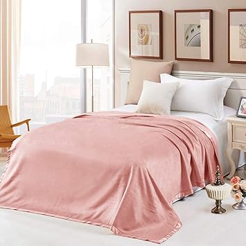 Blankets Home Seidendecke (Color : Pink, Size : 180X220cm)