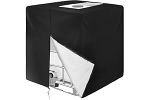 Skyrun IBC Tote Cover, Outdoor Water Tank Covers Waterproof, 275 Gallon for 420D 1000L Garden Water Tank and Rain Barrel (Black)