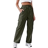 YIPINK Hiking Pants Women Lightweight Cargo Pants Quick Dry Water Resistant Outdoor Travel Pants with Zipper Pockets