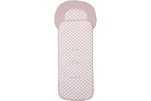 Little Dedi Iceberg Stroller Liner - 4D Iceberg Fabric, Quick-Dry, Universal Fit, Oeko-Tex Certified, Refreshing Comfort for Strollers and Car Seats (Beige, 5x29)