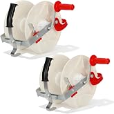 3:1 Geared Electric Fence Reel (with Wire Guide), Lockable Fence Wire Reel, Portable Electric Electric Fence Eeel, Suitable for Farms and Gardens, 2-Pack