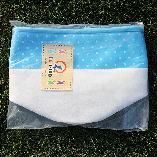 Easter Bucket Dot Easter Basket for Children Egg Hunt (Blue) - Thumbnail 5