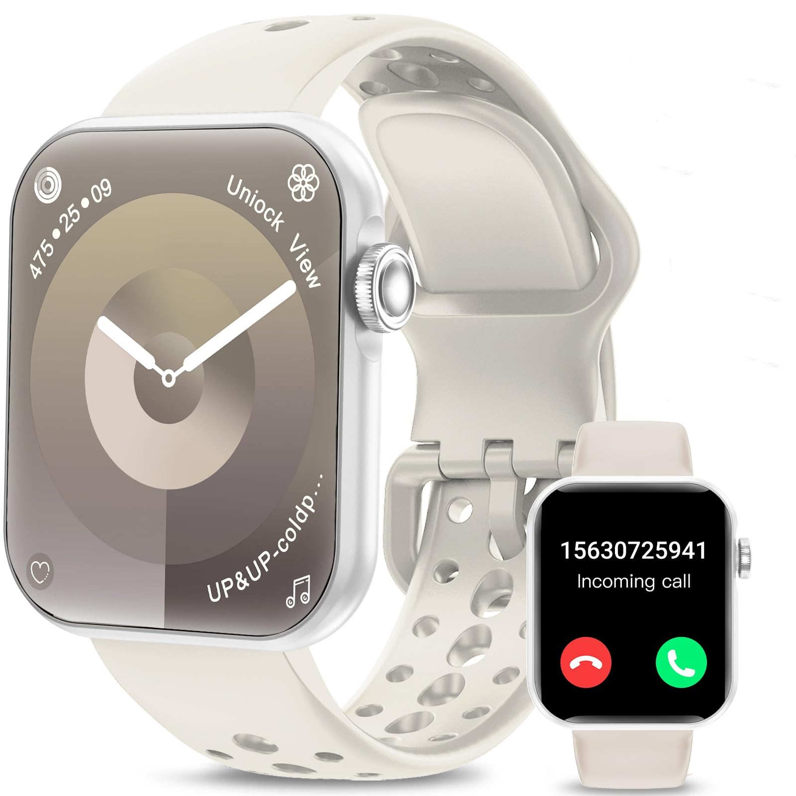 niolina Smart Watch, 1.83" Smart Watches for Women Men (Answer/Make Call), Fitness Activity Tracker with 100+ Sports Modes, Smartwatch with SpO2, Heart Rate, Sleep Monitor, IP67 Waterproof (Grey)