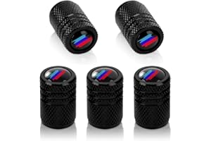 QOMAGO M 3 color tire valve caps Tire valve stem covers Caps metal material Compatible with BMW M2 M3 M4 M5 X1 X3 X5 X6 Z4 3 5 7 Series and more