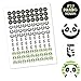 Party Like a Panda Bear - Baby Shower or Birthday Party Round Candy Sticker Favors - Labels Fit Hershey's Kisses (1 Sheet of 108)
