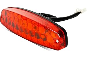 FVRITO 12V Led Rear Brake Tail light for 50cc 70cc 90cc 110cc 125cc Taotao 110B Boulder B1 Coolster 3050C Vitacci HAWK Peace Roketa Sunl BMS Bamboo RPS Raider 6 ICEbear JCL Chinese Quad ATV 4-Wheeler