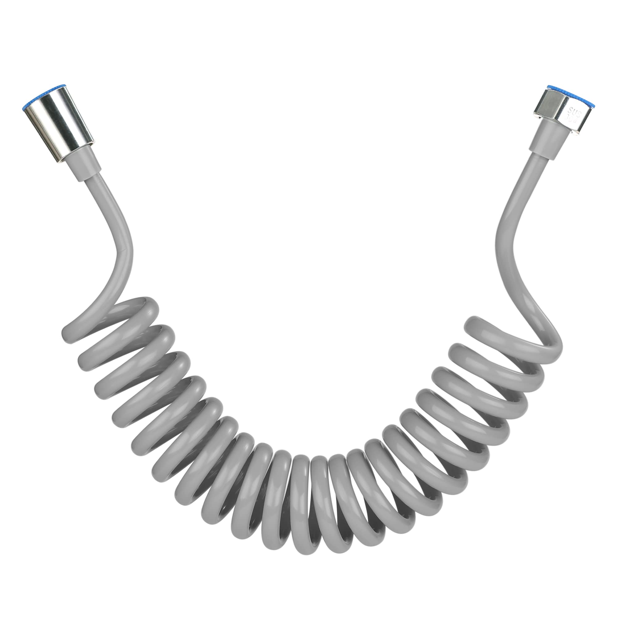 maifey Spring ABS Telescopic Shower Hose, Bathroom Spiral Flexible Shower Hose for Toilet Faucet, Bidet Sprayer, Hand Shower, Basin Faucet Showers (Gray)