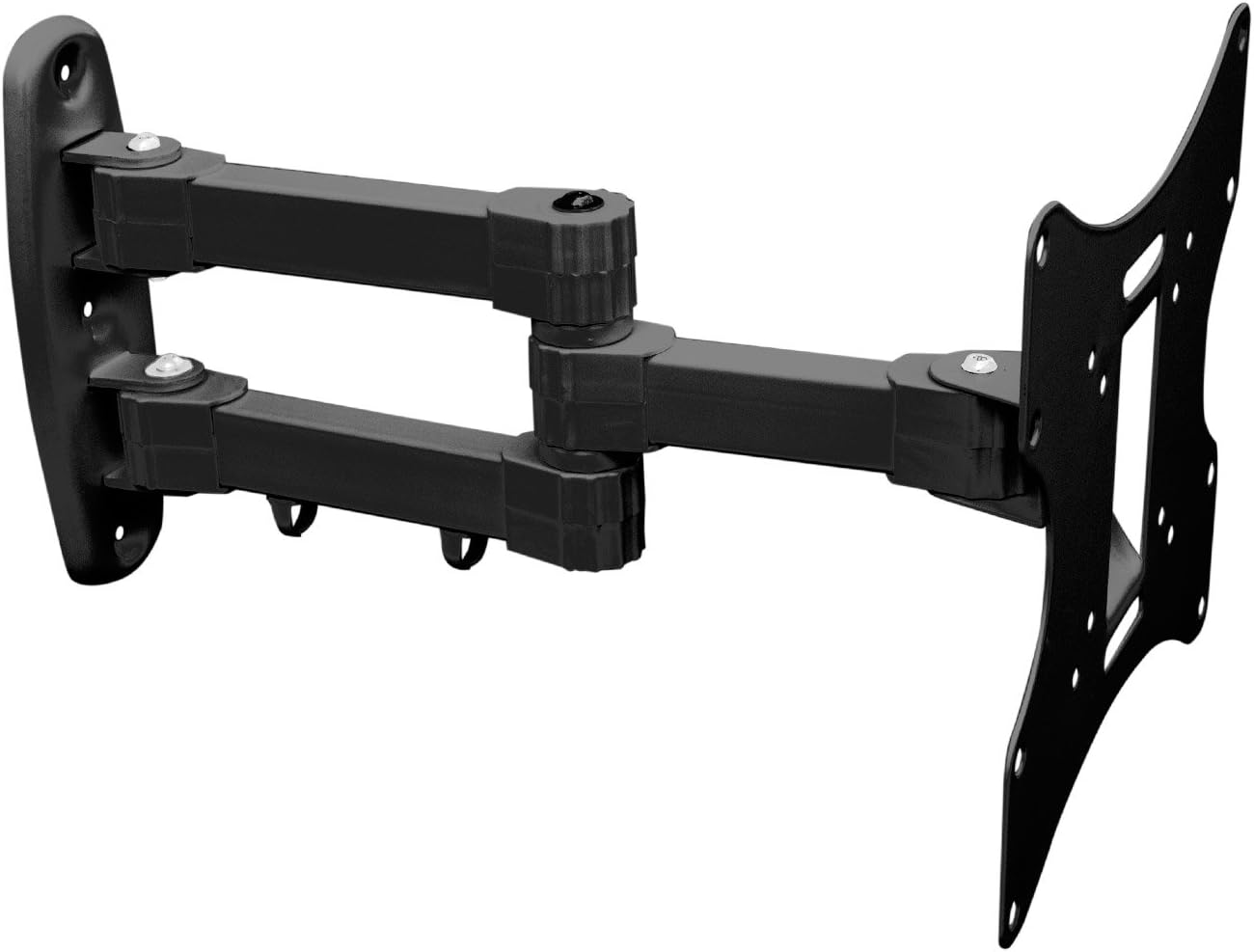 Fair Style TV wall mount bracket swivelable extendable +/- 15° suitable for TV and monitors up to 106 cm diagonal (42 inch) with VESA standards in mm: 75x75 | 100x100 | 200x100 | 100x200 | 200x200 |, Wall distance max 400 mm, min 70 mm , color black, universally suitable for all monitors and TV brand, in Fair-Style manufacturer Quality, Model 6989