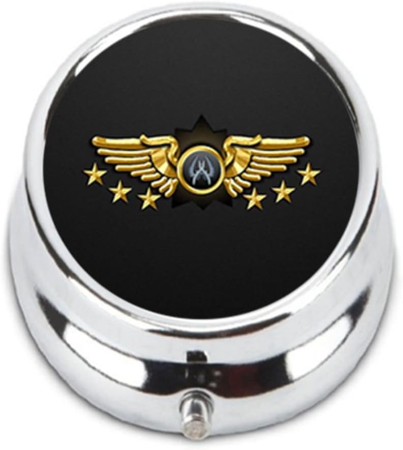 Csgo Supreme Master Custom Stainless Steel Pill Case Box Organizer - Oscas Wood Best Gift