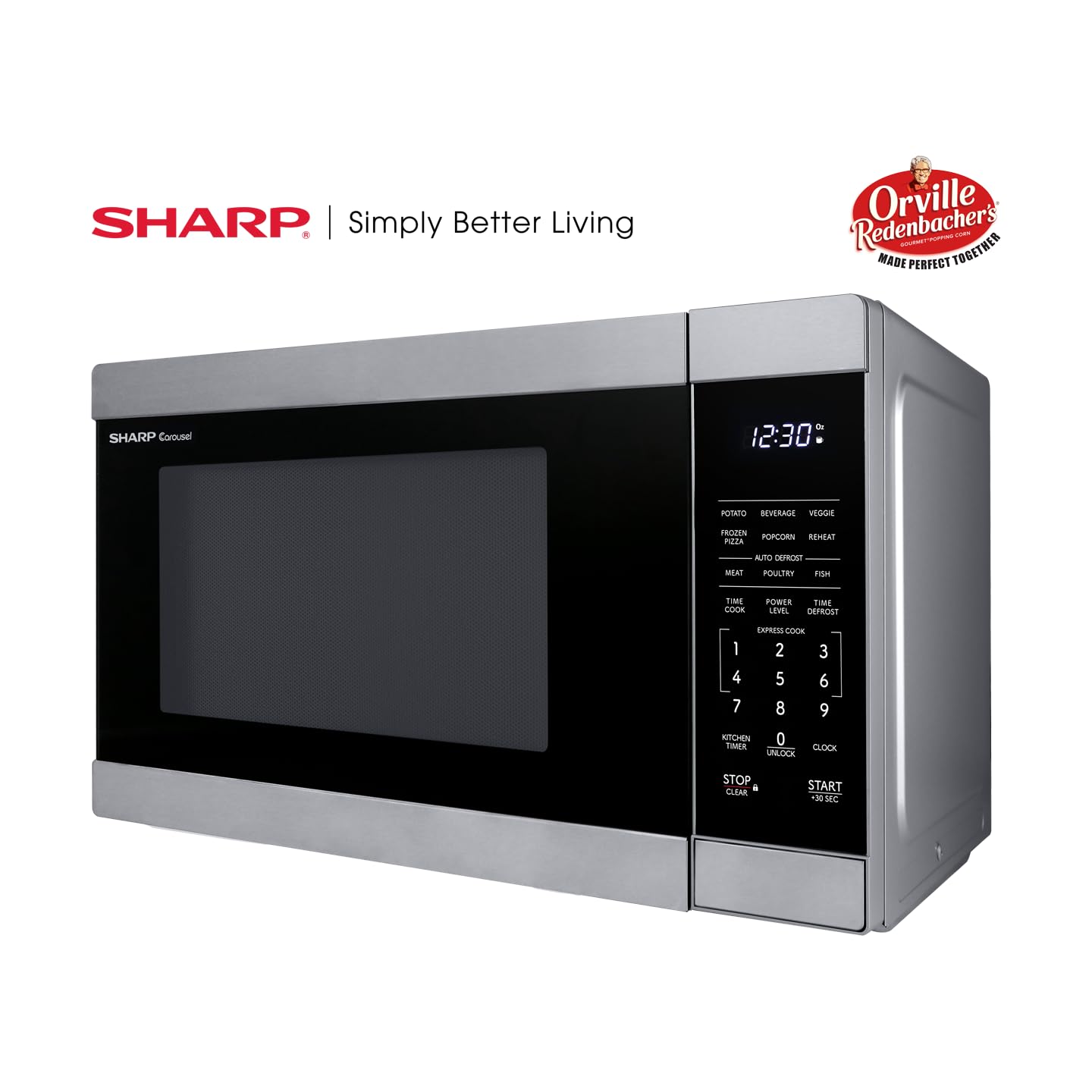 SHARP Countertop Microwave Oven with Removable 12.4
