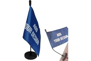 Bagetu Personalized Car Flag with Magnetic Base and Flexible FlagPole for Car Hood (5x8 inch/14x21 cm)