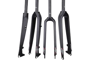 26" 27.5" 29" Mountain Bikes Rigid Fork Carbon Bikes Fork 1-1/8'' Straight Tube Disc Brake Bikes Front Forks Quick Release 9 