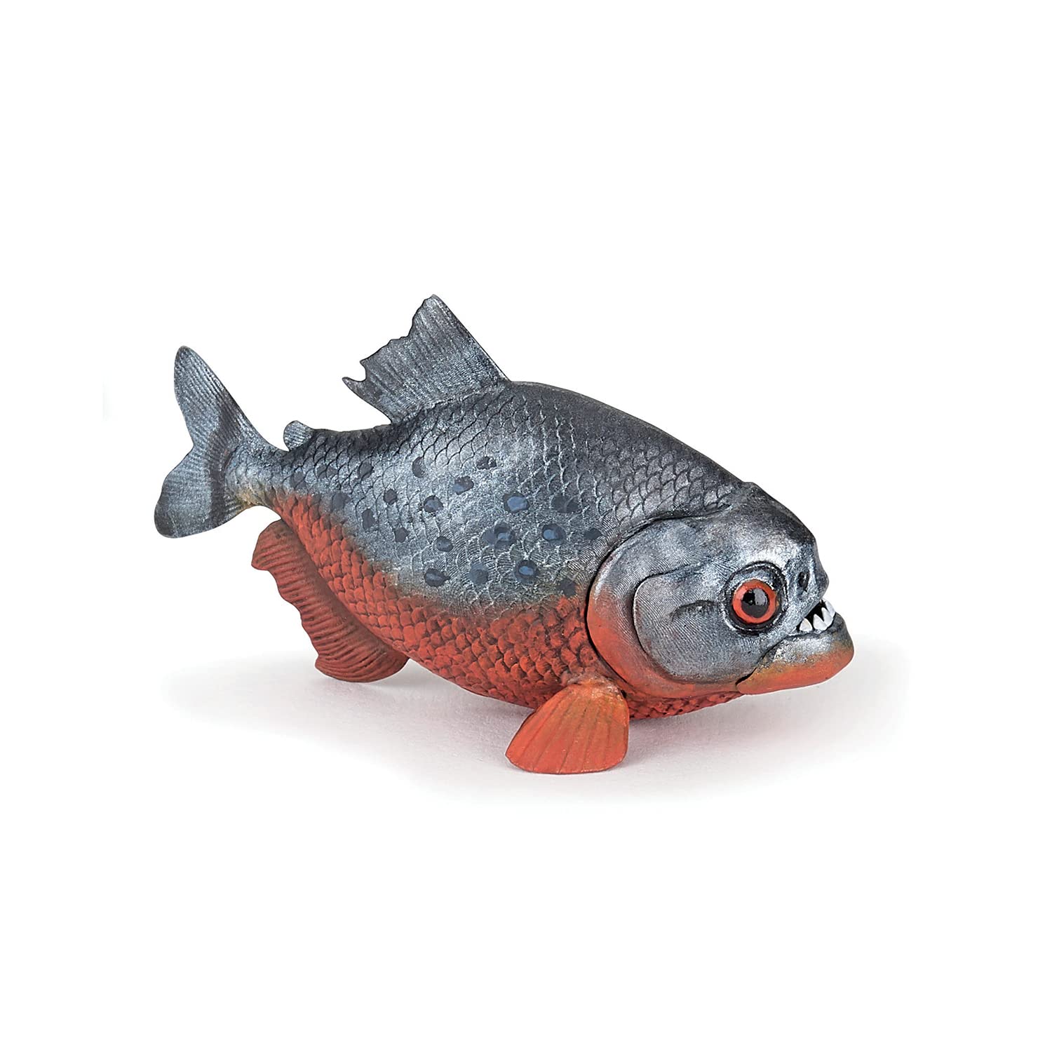 Papo - Realistic Piranha Figure Toy for Kids - Ages 3+ - Freshwater Collection - Educational Play Wild Fish - Gift Idea Toy for Girls and Boys - 6.6 Cm X 3.2 Cm X 4 Cm