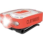 Claymore Capon 40B Red Clip-On Cap Light – USB-C Rechargeable 230LM LED Headlamp | 3 Light Modes 180° Adjustable Beam IP54 Water Resistant Up to 12 Hrs Runtime for Camping, Running, Outdoor