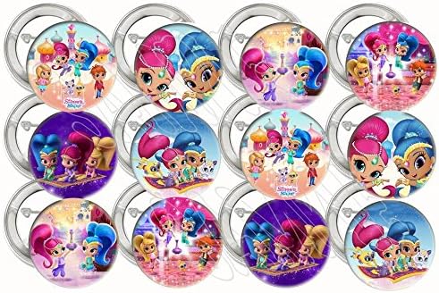 Hallm Shimmer and Shine Genies Girls Favors Pins Buttons Treats Supplies Decoration x12