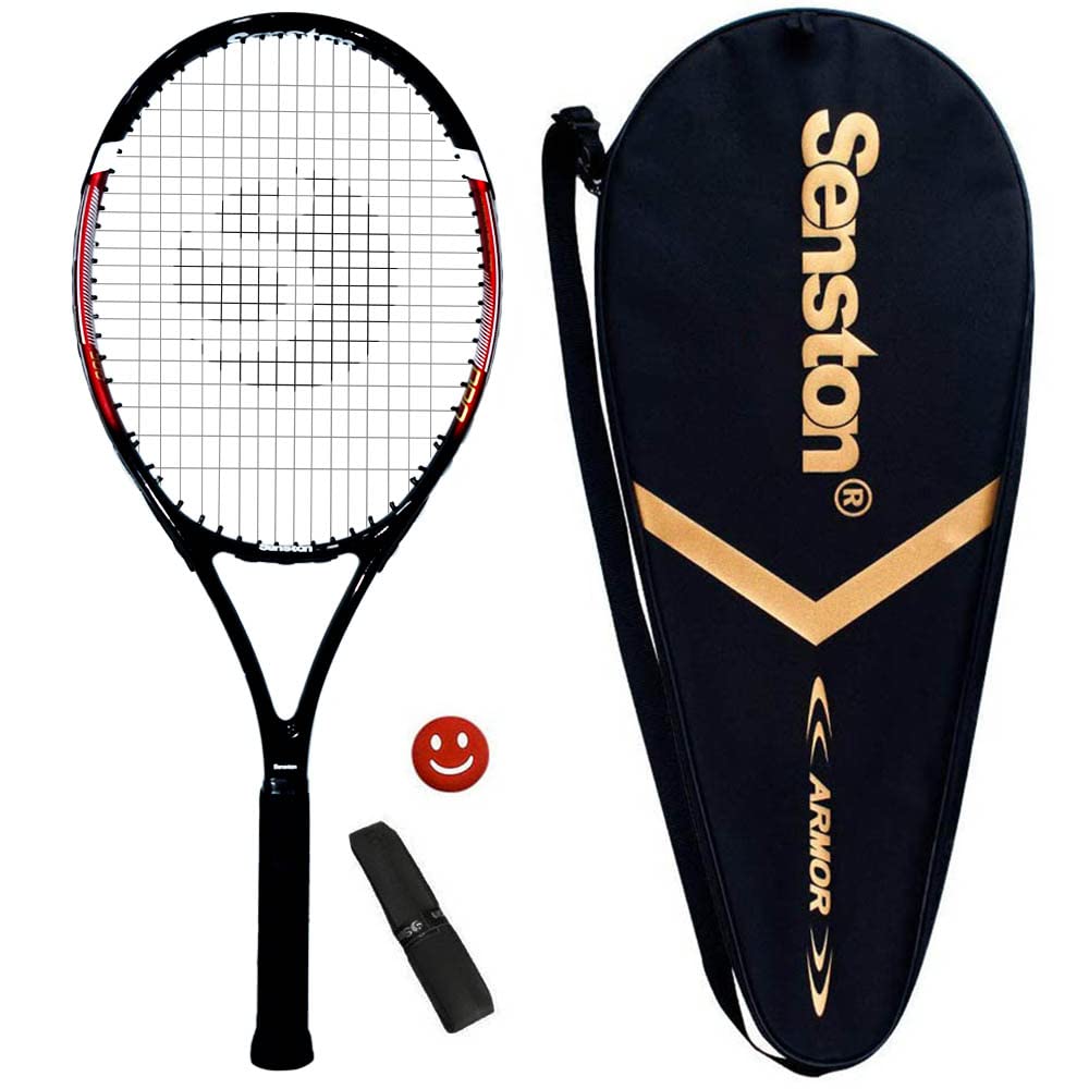 Senston Tennis Racket 27'' for Adults Aluminum Alloy Tennis Racquet Set with Premium Carry Case, Including 1 Overgrip + 1 Vibration Dampeners