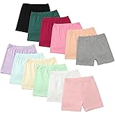 Chicduo 12 Pack Girls Bike Shorts Kids Cotton Cartwheel Shorts Under Dress for Toddler Girls Solid Dance Safety Shorts