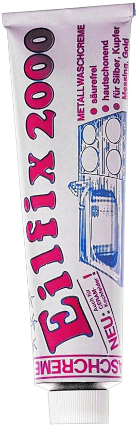 Eilfix 2000 Metallwaschcreme Säurefrei 150g Tube für Gold, Silber,CNS uvm