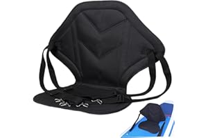 Paddle Board Seat, Waterproof Oxford Cloth Kayak Seats with Back Support, Adjustable Kayak Replacement Seat with Snap, Paddle