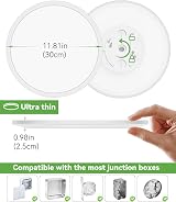 zemty 29W LED Ceiling Light 3200LM 3 Color Temp Waterproof 30cm Round view 3