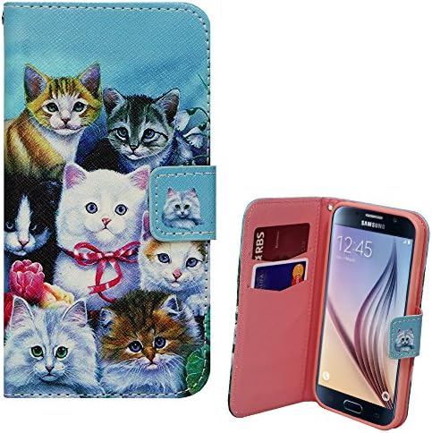 Xtra-Funky Range Samsung Galaxy S7 PU Leather Wallet Case with Kittens